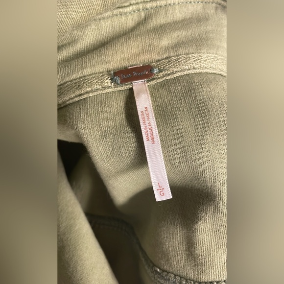 Free People Ruby Fleece Jacket Shacket Greta Green Oversized L - Picture 4 of 4